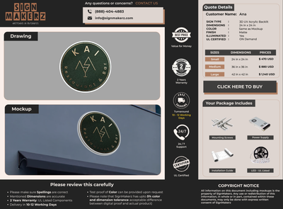 Business signage for Ana