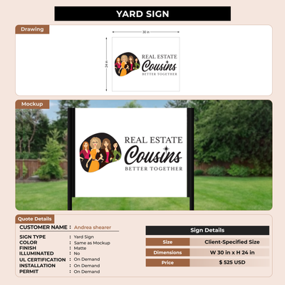Custom Sign For Andrea shearer