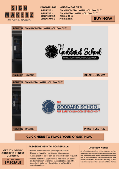 5mm Metal Signs for Andria Barbieri