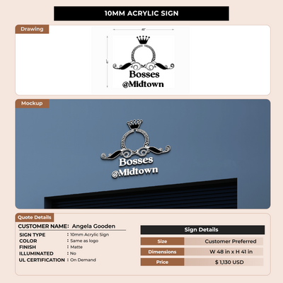 Business signage for Angela Gooden