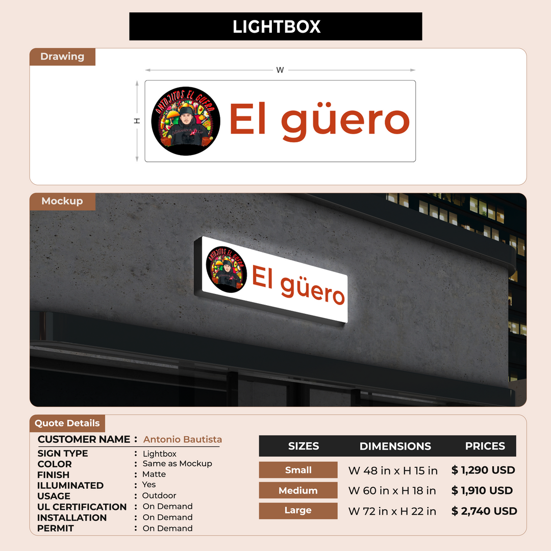 Custom Signs for Antonio Bautista