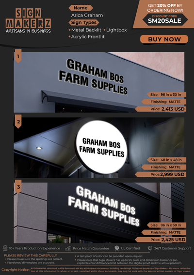 Business Signs for Arica Graham