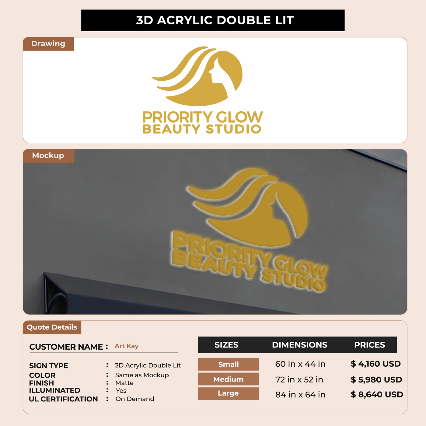 Business signage for Art Kay
