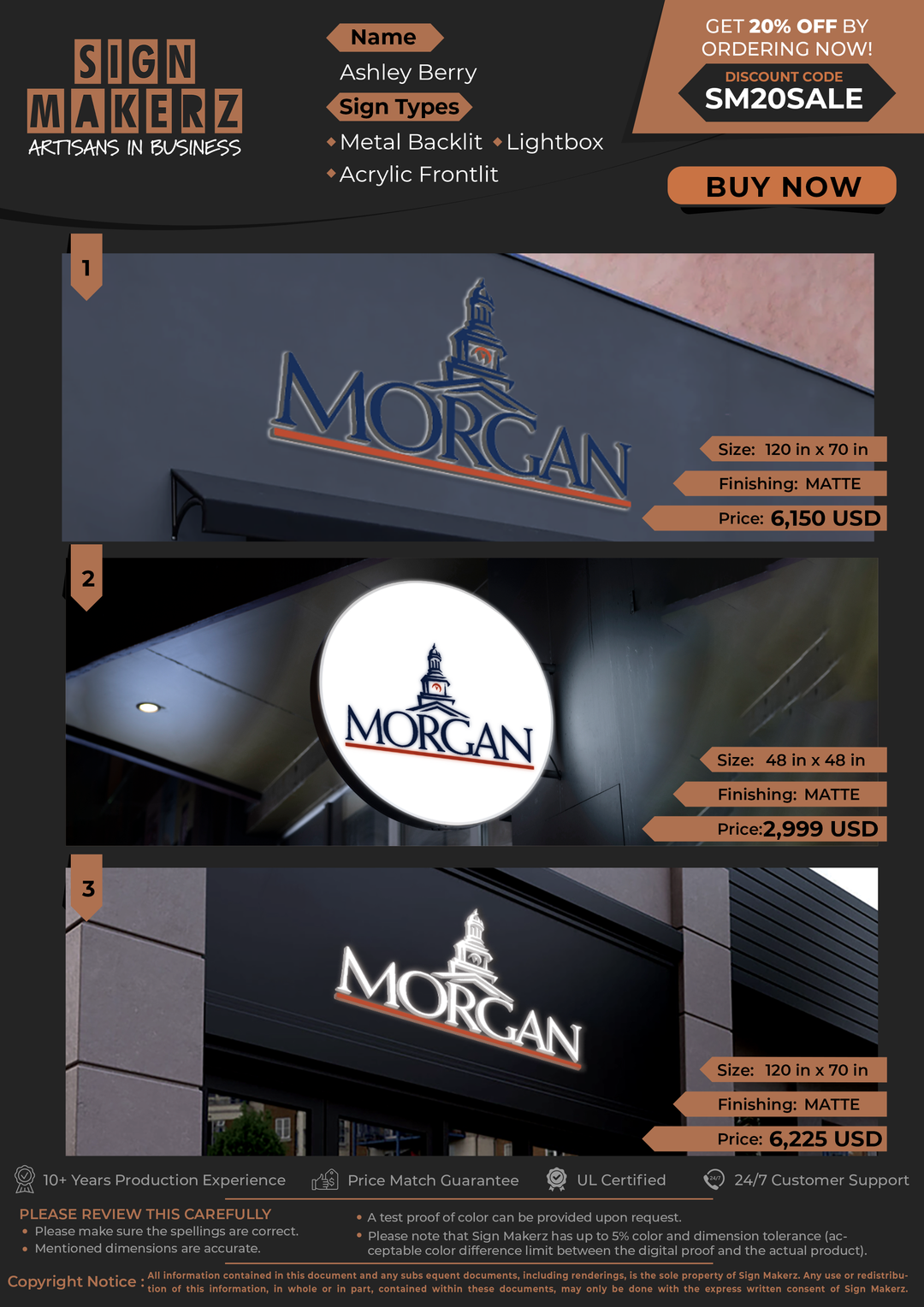 Business Signs for Ashley Berry