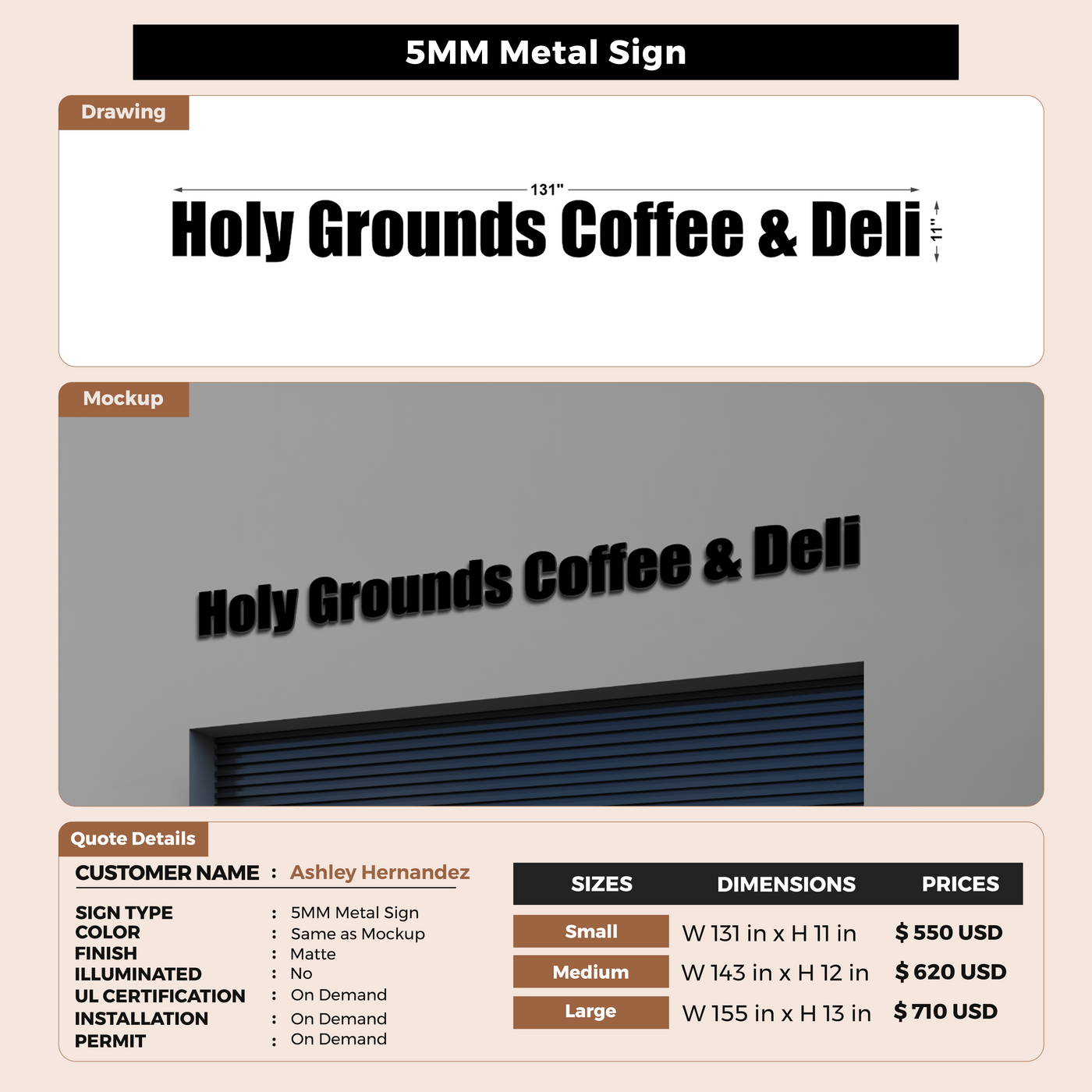 Custom Signs For Ashley Hernandez
