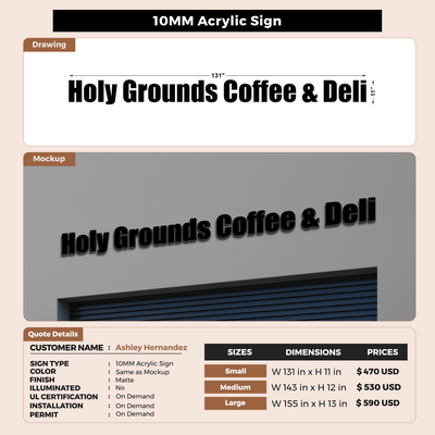 Custom Signs For Ashley Hernandez