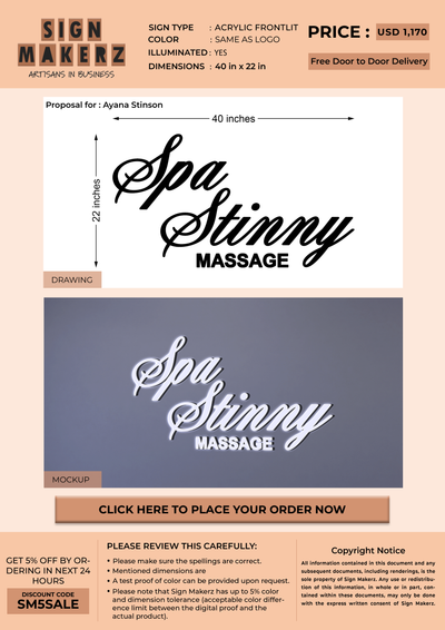 Business Signage for Ayana Stinson