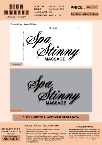 Business Signage for Ayana Stinson