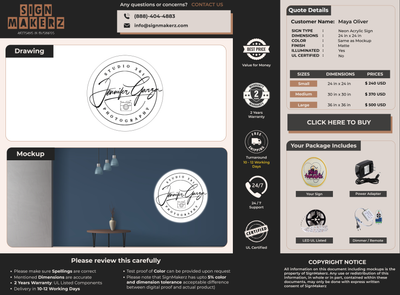 Business signage for Jennifer Garza