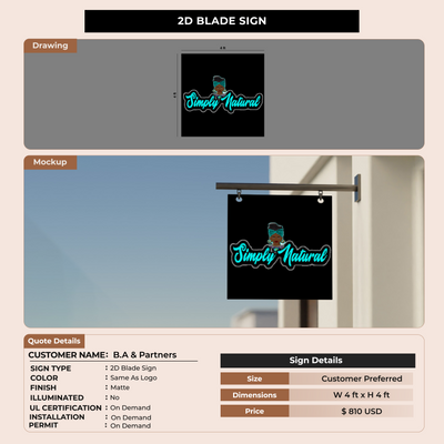 Custom Signs for B.A & Partners