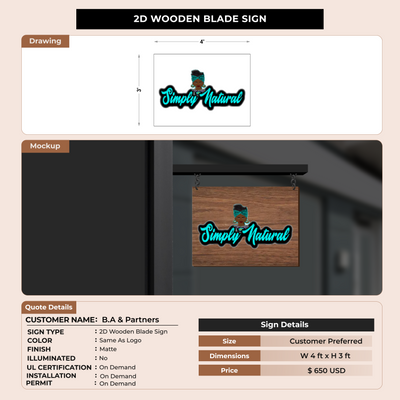 Custom Signs for B.A & Partners
