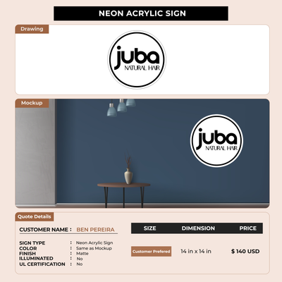Business signage for BEN PEREIRA