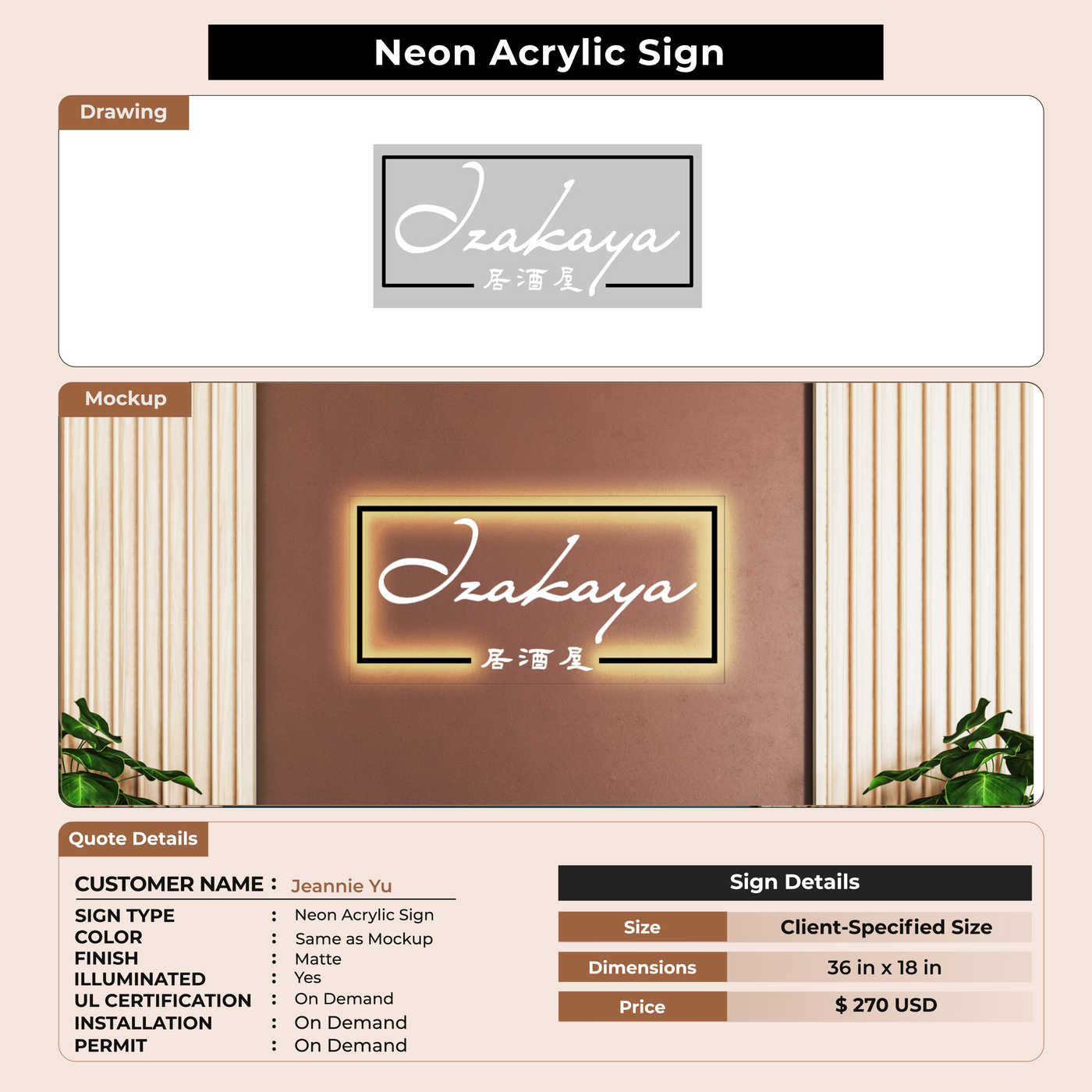 Custom Signs for Jeannie Yu