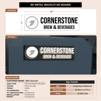 Custom signs for Ben Duncan