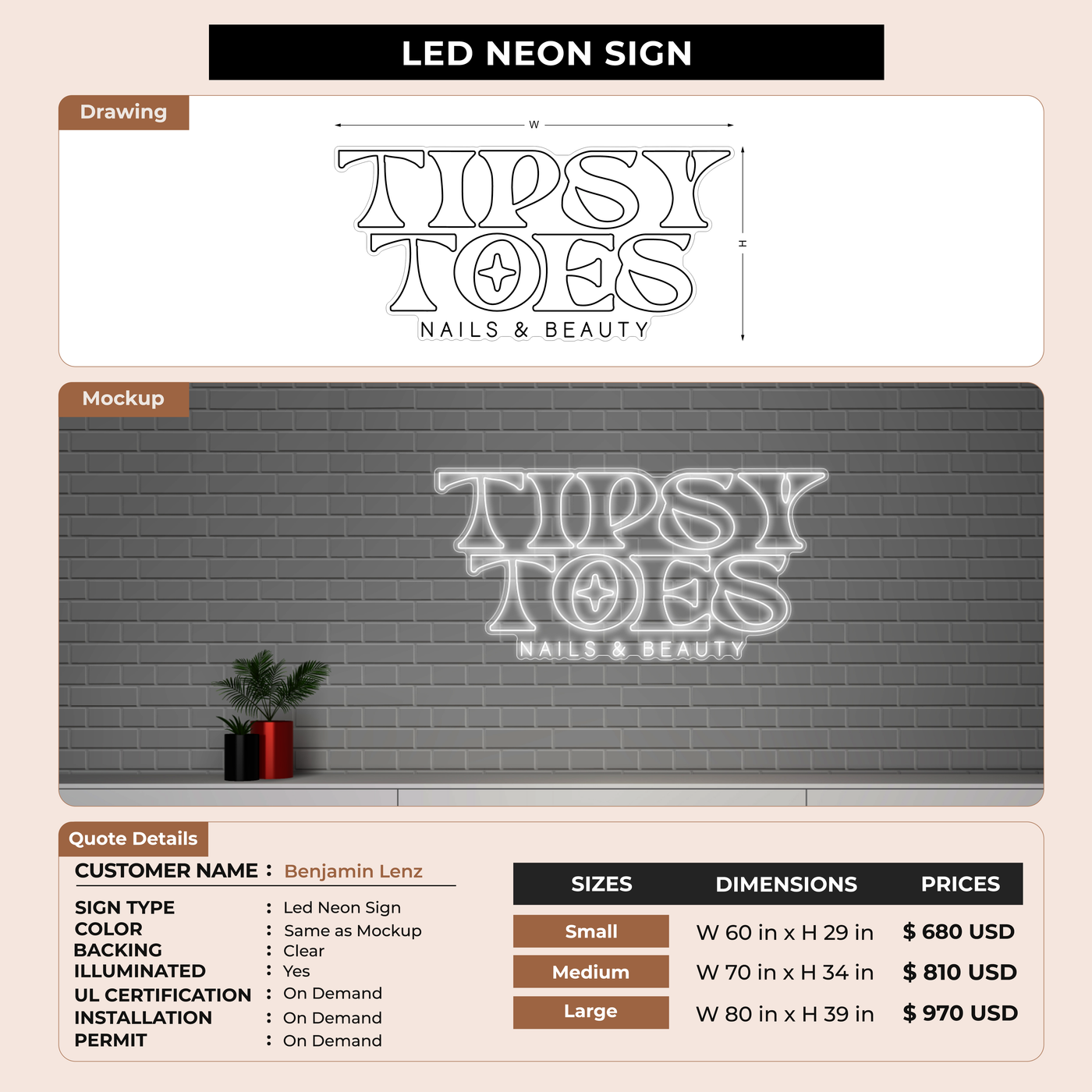 Business Signage for Benjamin Lenz