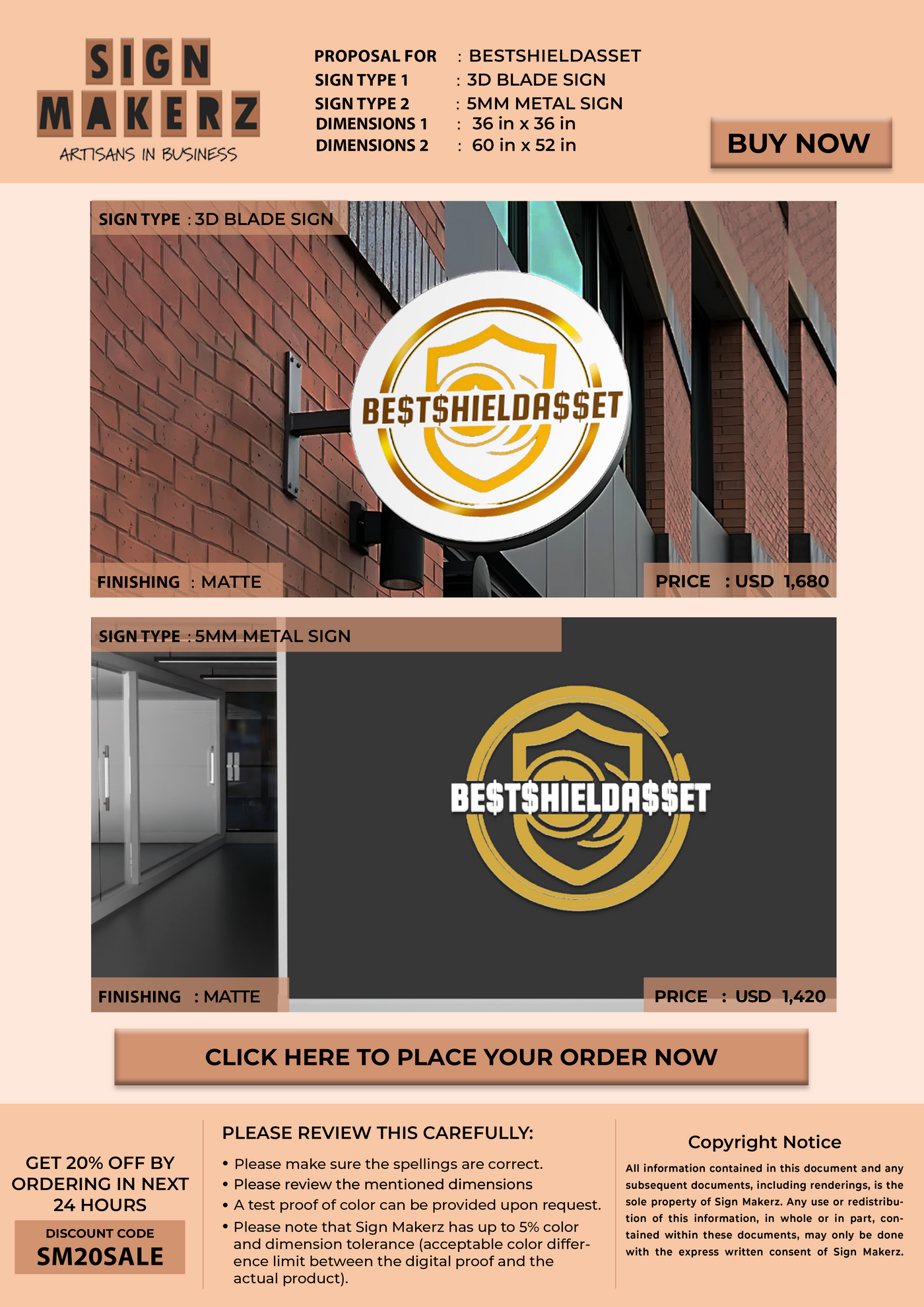 Business signage for Bestshieldasset