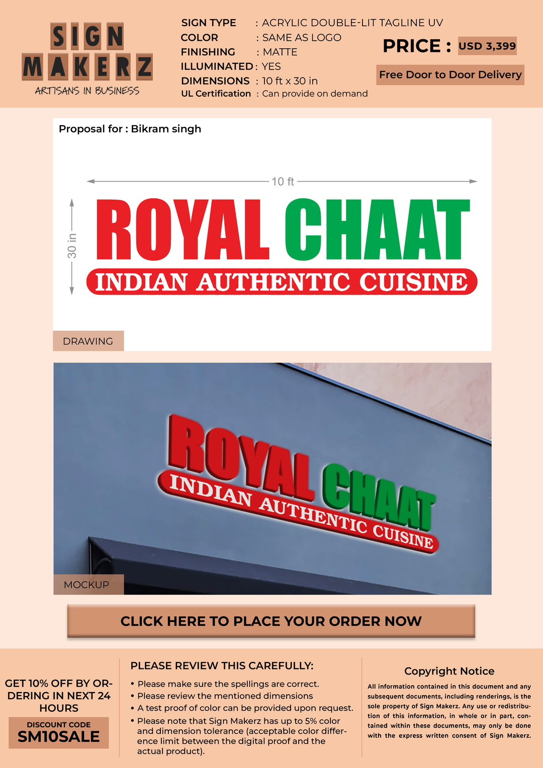 Custom Signs for Bikram singh