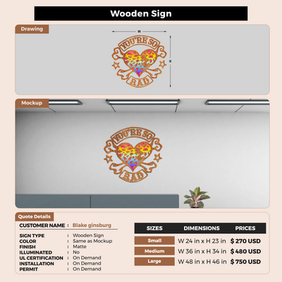 Custom Signs for Blake ginsburg