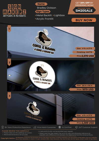 Business Signs For Bradley Dickson
