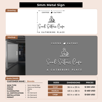 Business sign for Brenda