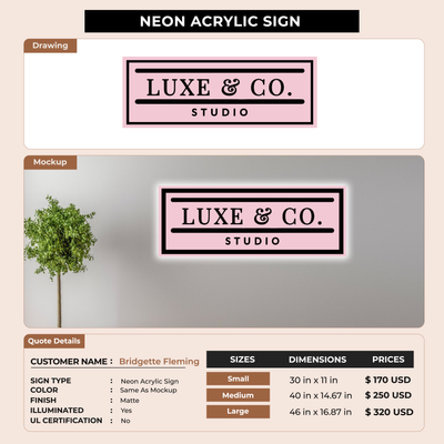 Business signage for Bridgette Fleming