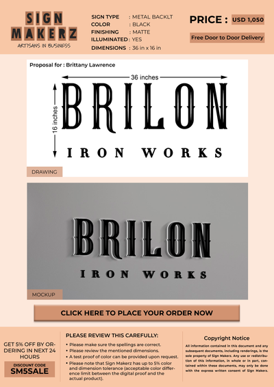 3D Business Signage for Brittany Lawrence