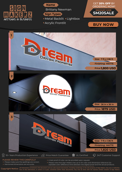 Business Signs For Brittany Newman