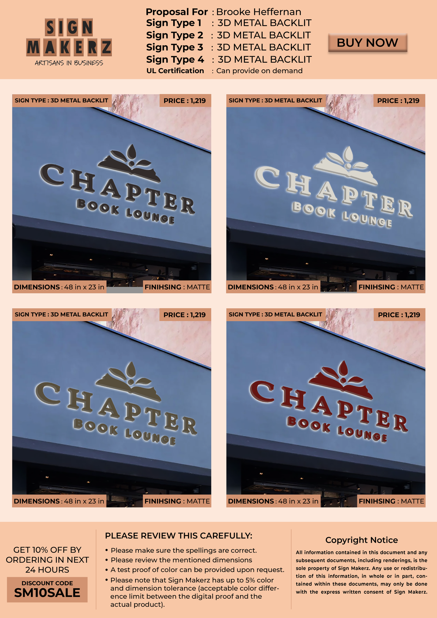 Business Signage for Brooke Heffernan