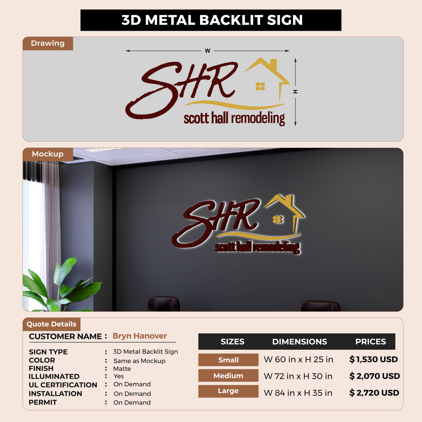 Custom Signs For Bryn Hanover