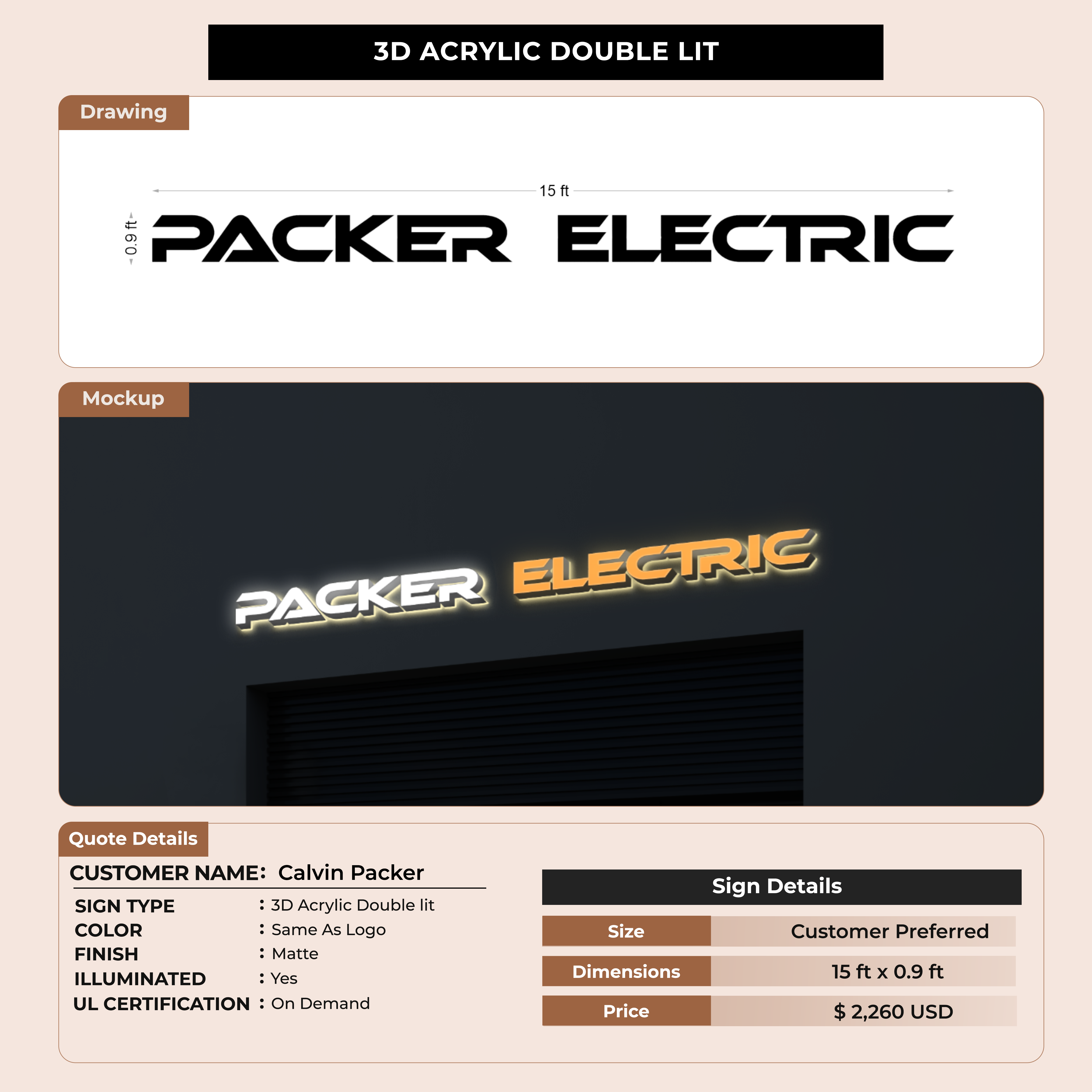 Custom Signs For Calvin Packer – SignMakerz