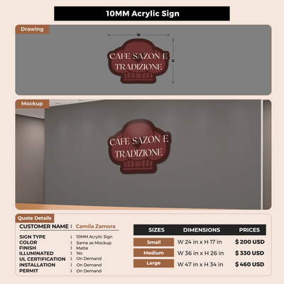 Custom Signs For Camila Zamora