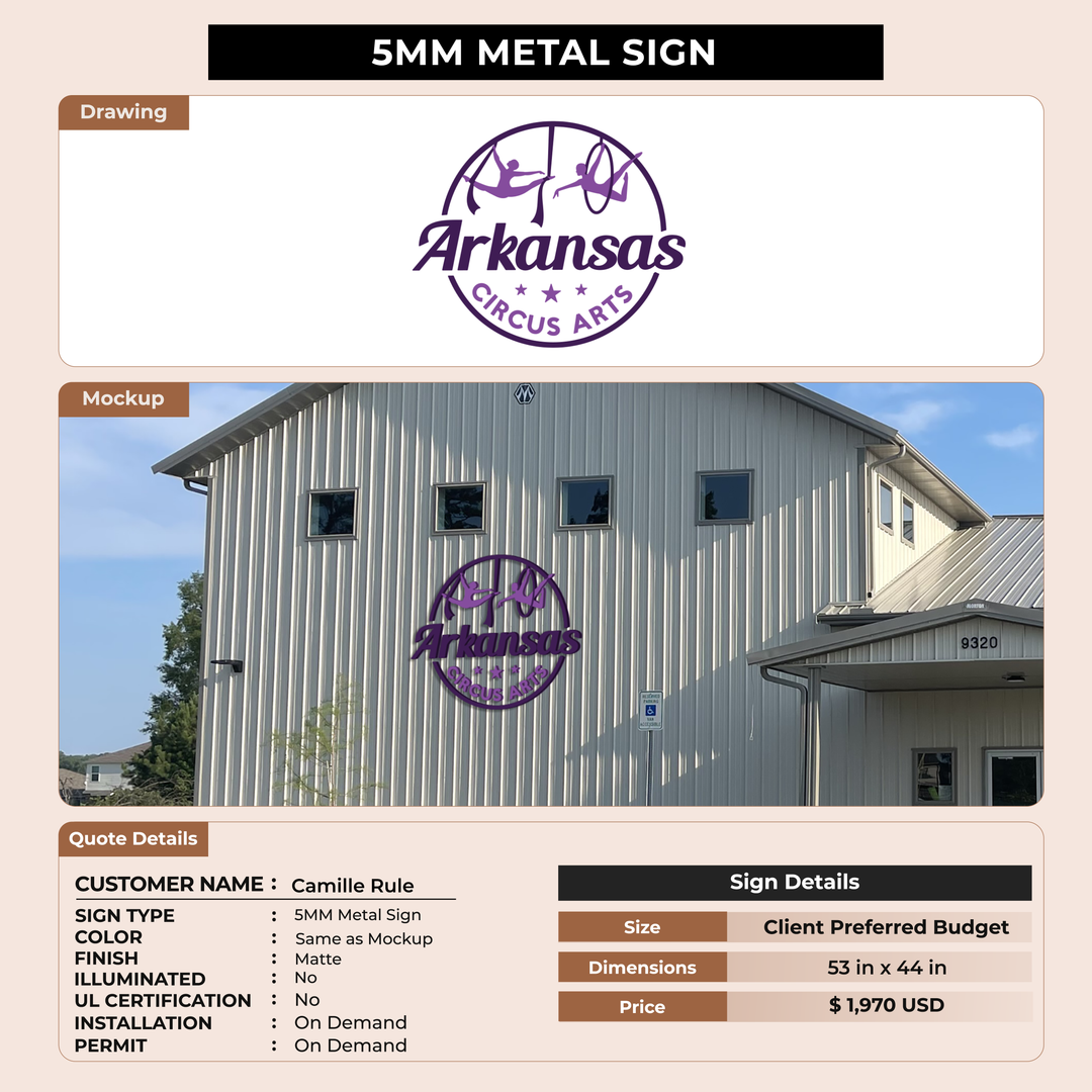 Custom Signs for Camille Rule