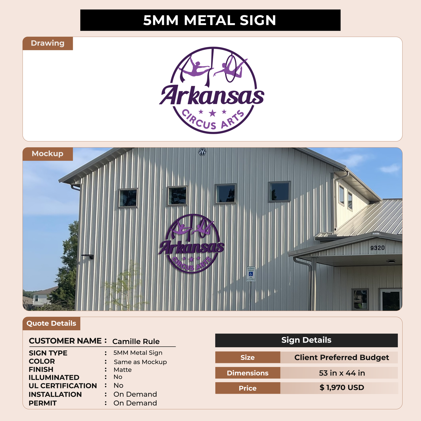 Custom Signs for Camille Rule