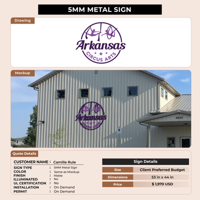 Custom Signs for Camille Rule