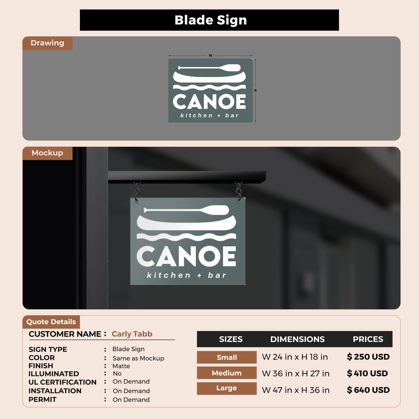 Blade Sign For Carly Tabb