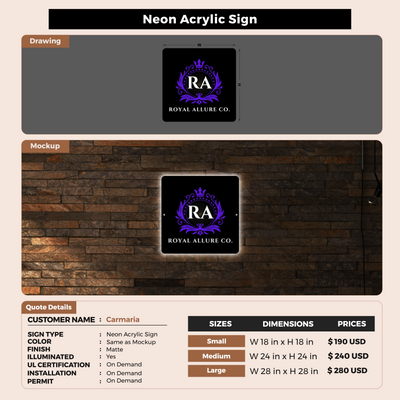 Custom Signs For Carmaria
