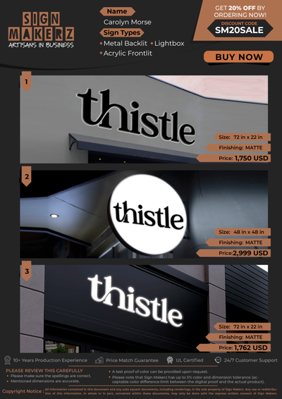 Business Signs for Carolyn Morse