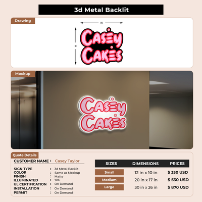 Business Signage for Casey Taylor