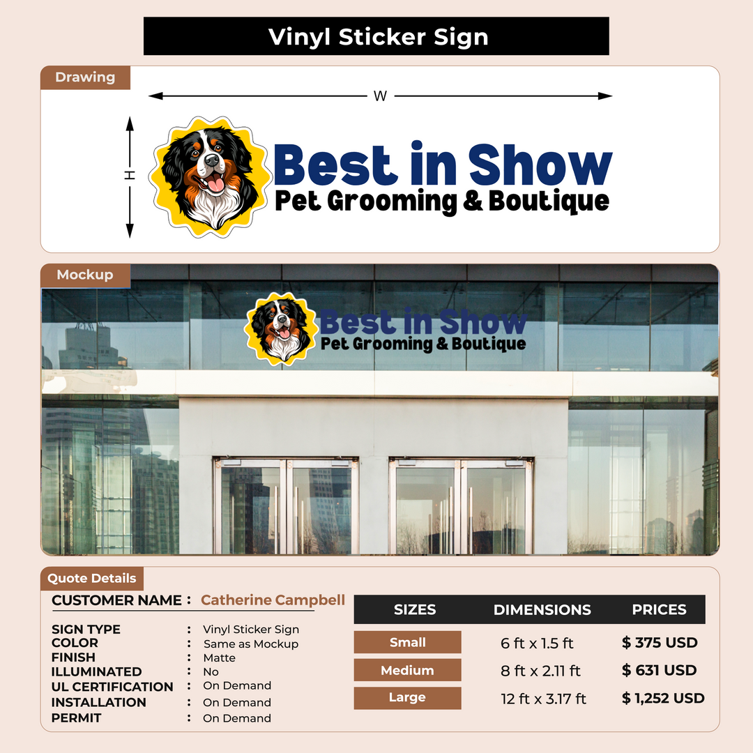 Vinyle sticker for Catherine Campbell