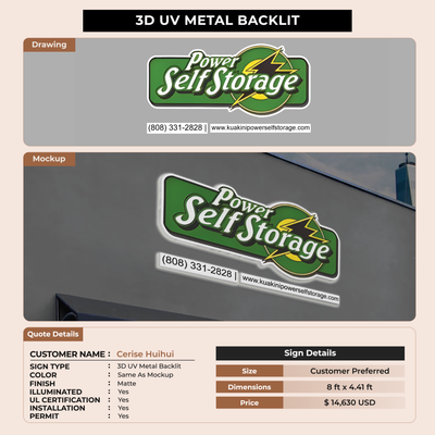 Business signage for Cerise Huihui