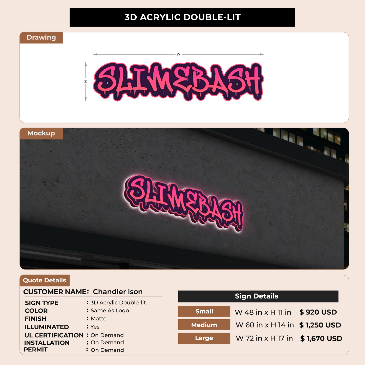 Custom Signs for Chandler ison