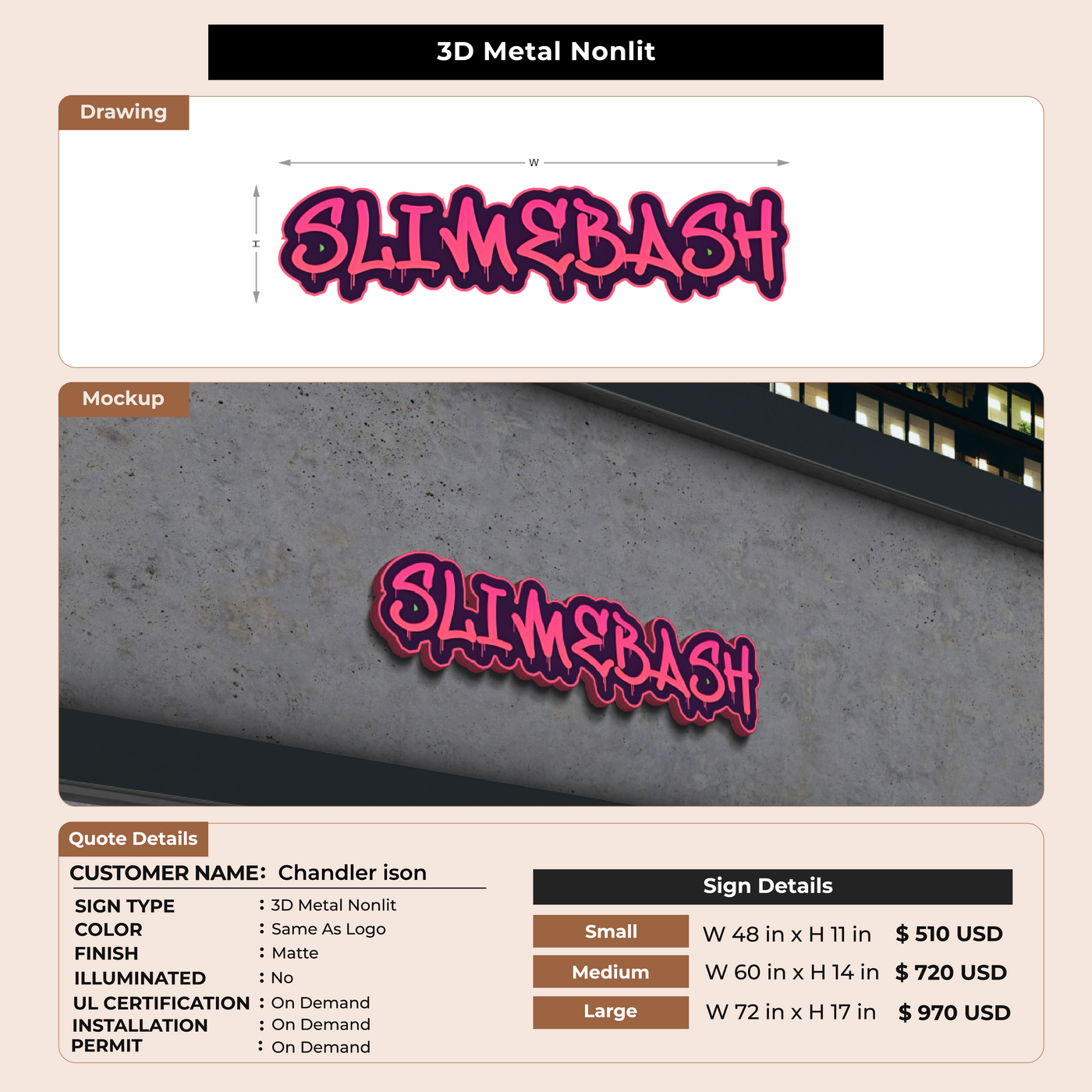 Custom Signs for Chandler ison