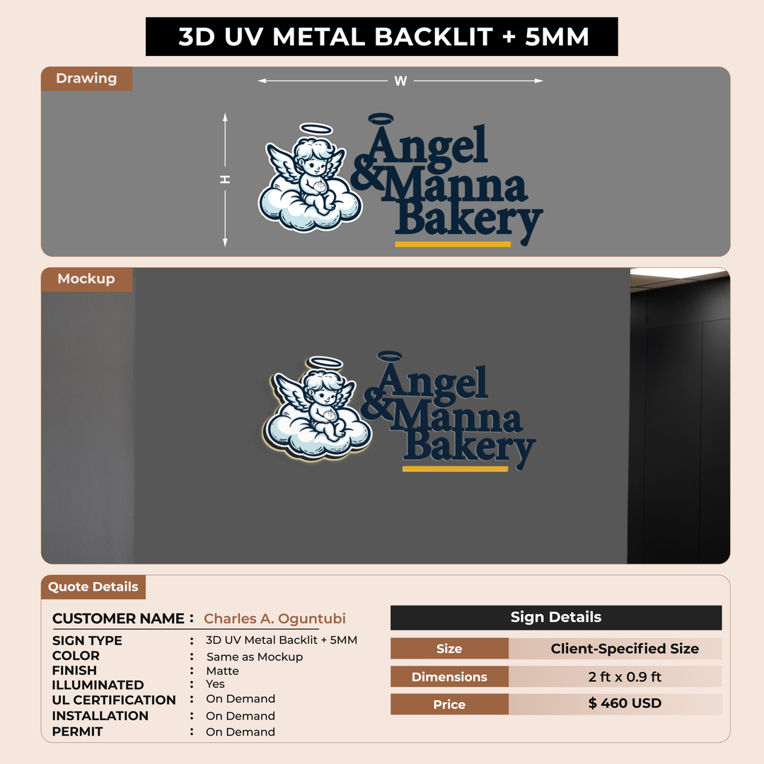 Custom Signs For Charles A. Oguntubi