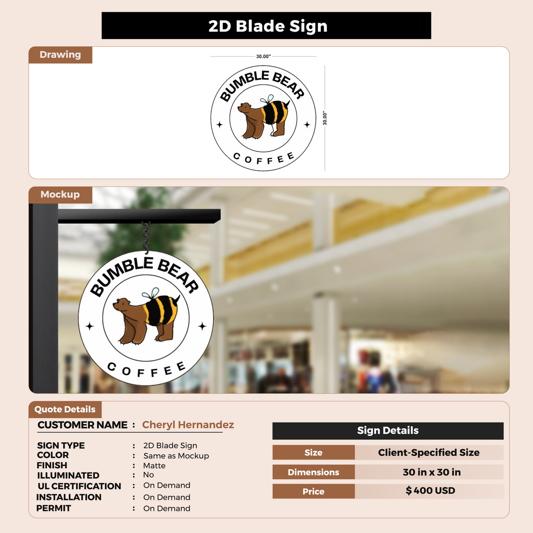 2d blade sign for Cheryl Hernandez