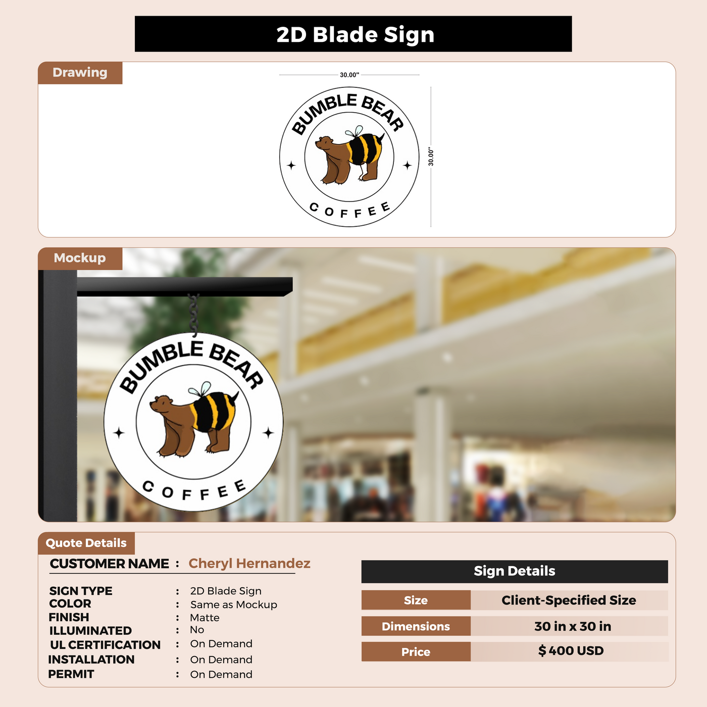 2d blade sign for Cheryl Hernandez