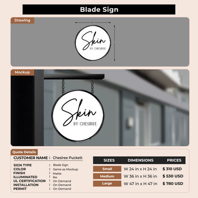 Custom Signs For Chesiree Puckett