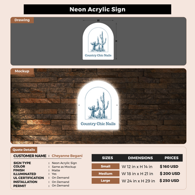 Custom Signs For Cheyanne Begani