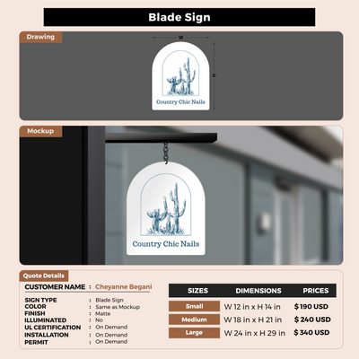 Custom Signs For Cheyanne Begani