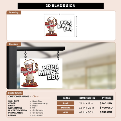 2D Blade Sign for Chris