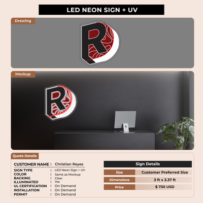 Business signage for Creyes Reyes